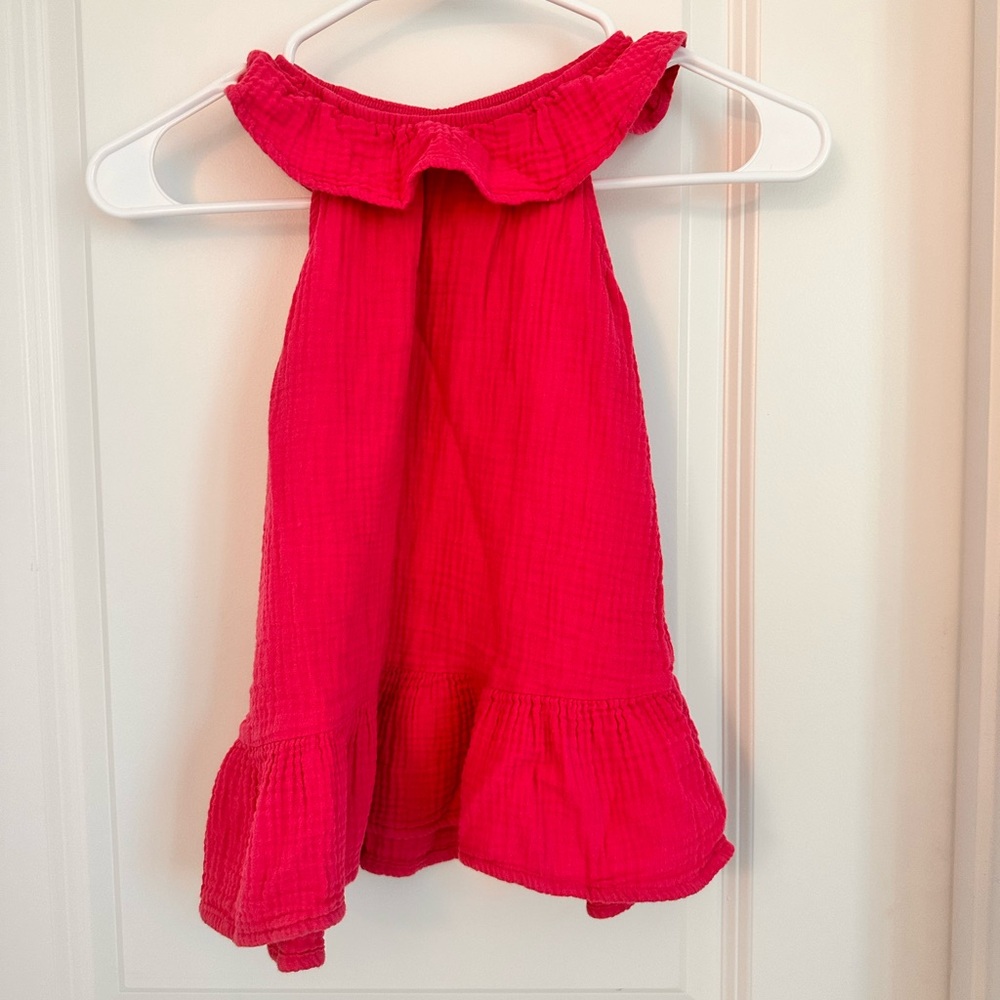 Wonder Nation Bright Pink Ruffled Top